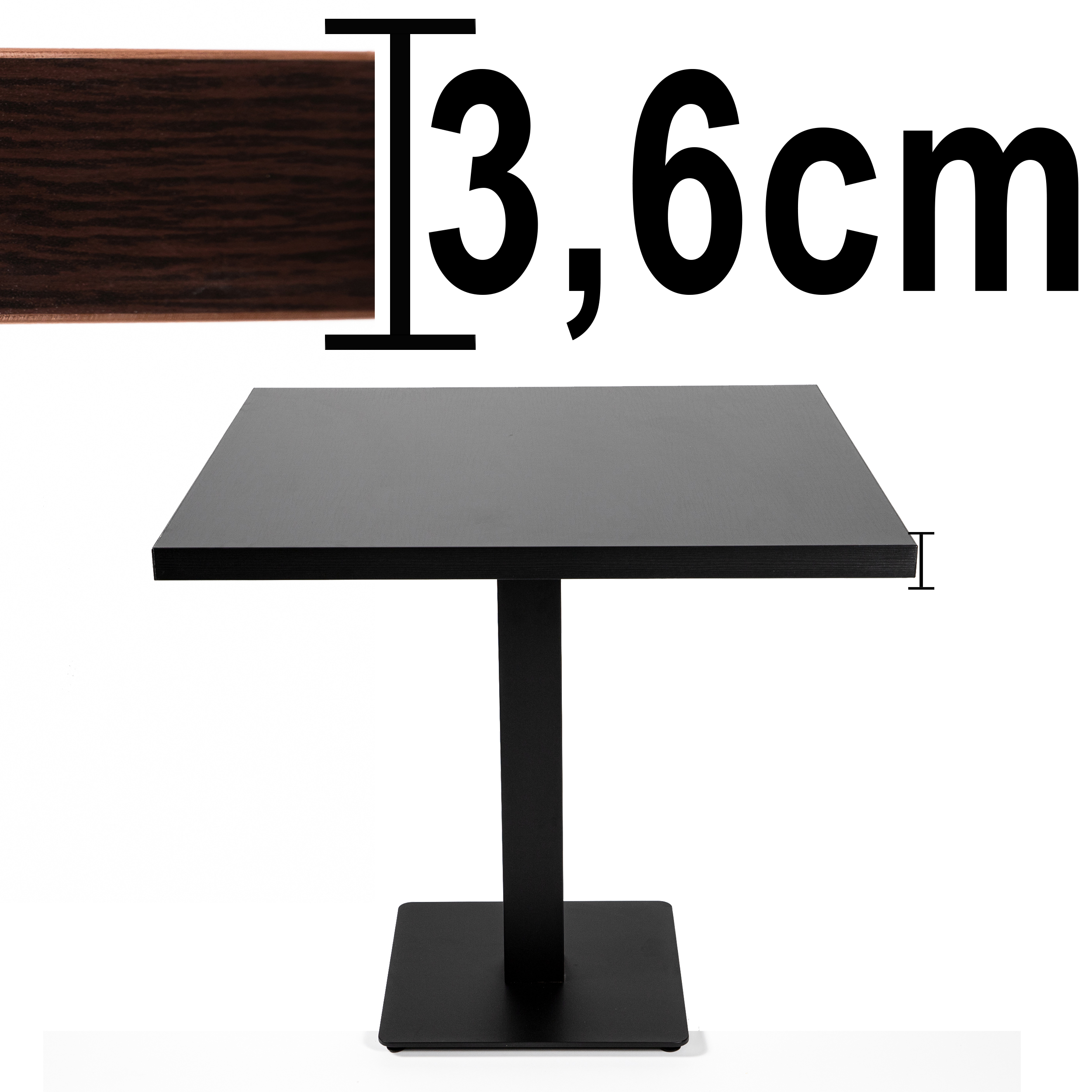 Table Milano 80x80cm Table de restaurant Table de bistrot