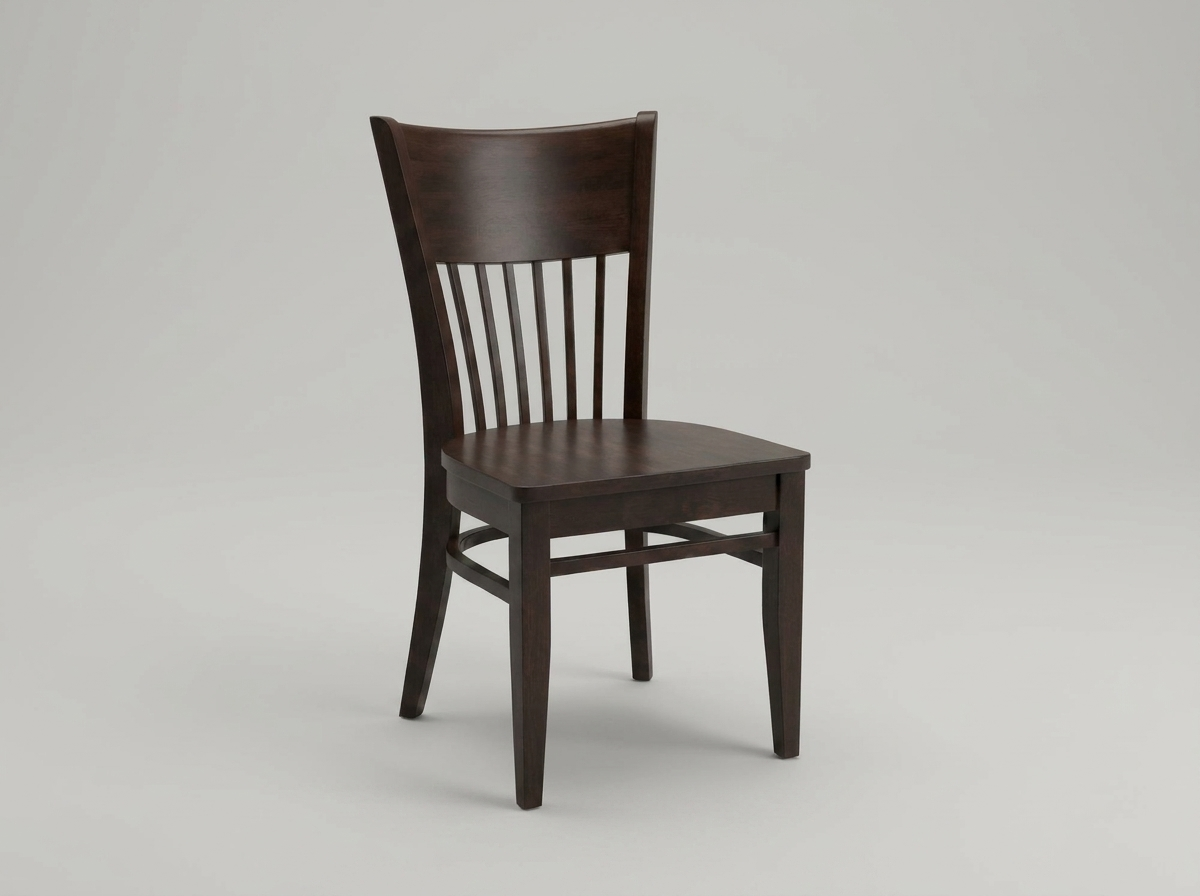 Chaise de bistrot de restaurant en bois massif Vera coloniale rembourrée