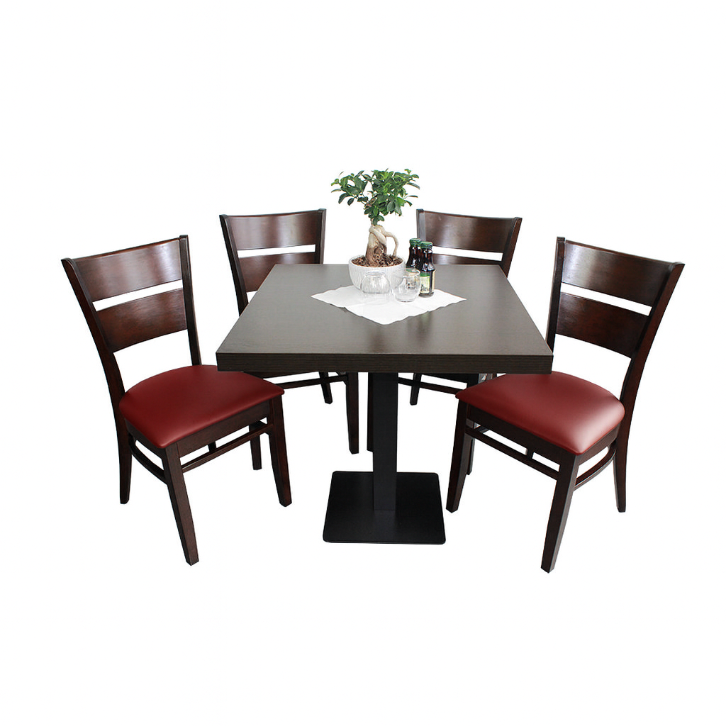 1+4 Garniture 80x70cm Grace Rouge Chaises Restaurant Hôtel Bistro Tables 1+4 Garniture 80x70cm Grace Rouge Chaises Restaurant Hôtel Bistro Tables
