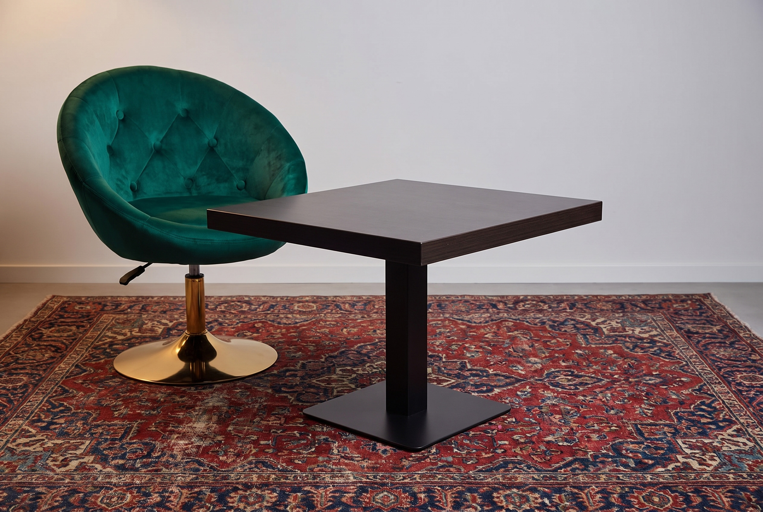 Table de salon Andora chêne 60x60cm Table de restaurant Shisha Table de bistrot