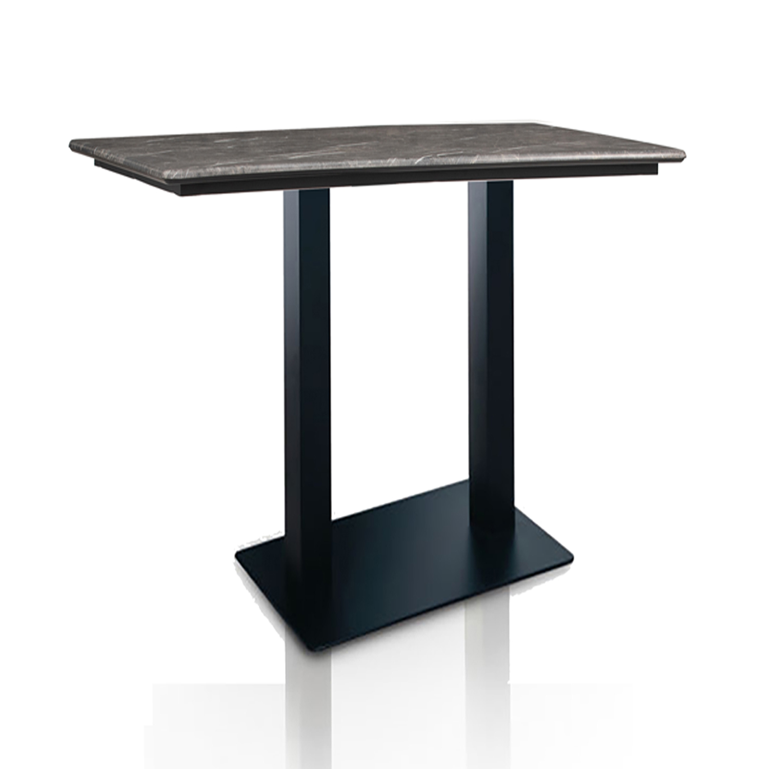 Outdoor Stehtisch Catania Marmor Optik Grau Compact HPL Tischplatte-ING10913.3