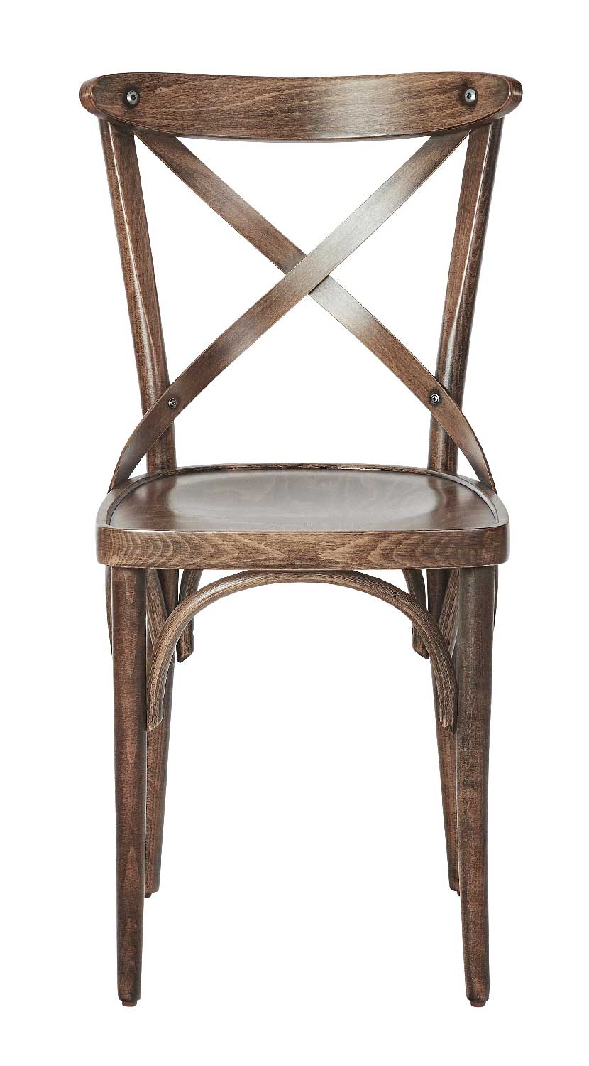 Chaise de restaurant Bistro Retro Nizza bois massif brun Chaise de restaurant Bistro Retro Nizza bois massif brun