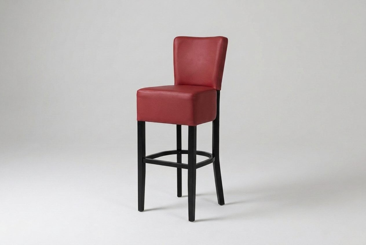 Chaise Tabouret de bar Finja marron foncé similicuir Chaises de restaurant Hôtel Bistro