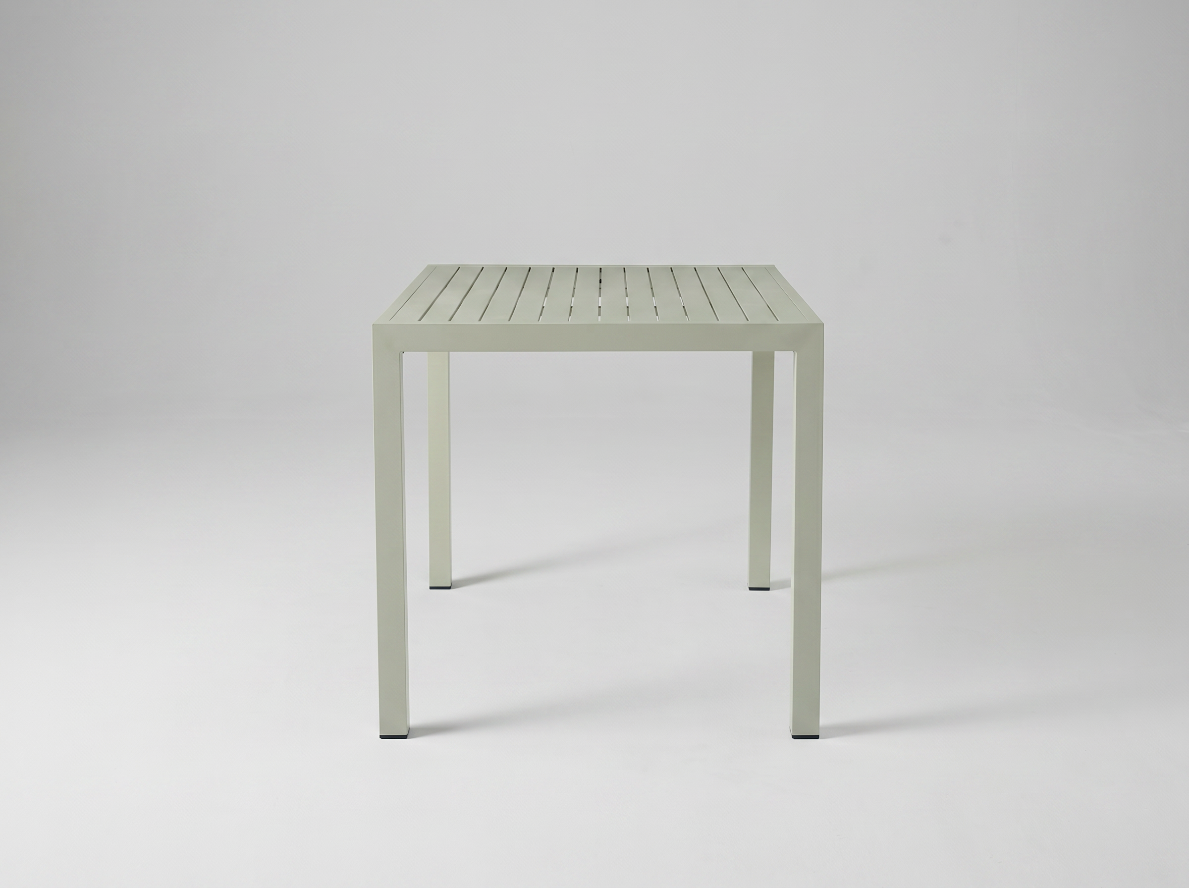 Outdoor Tisch 80x80cm aus Stahl Grün