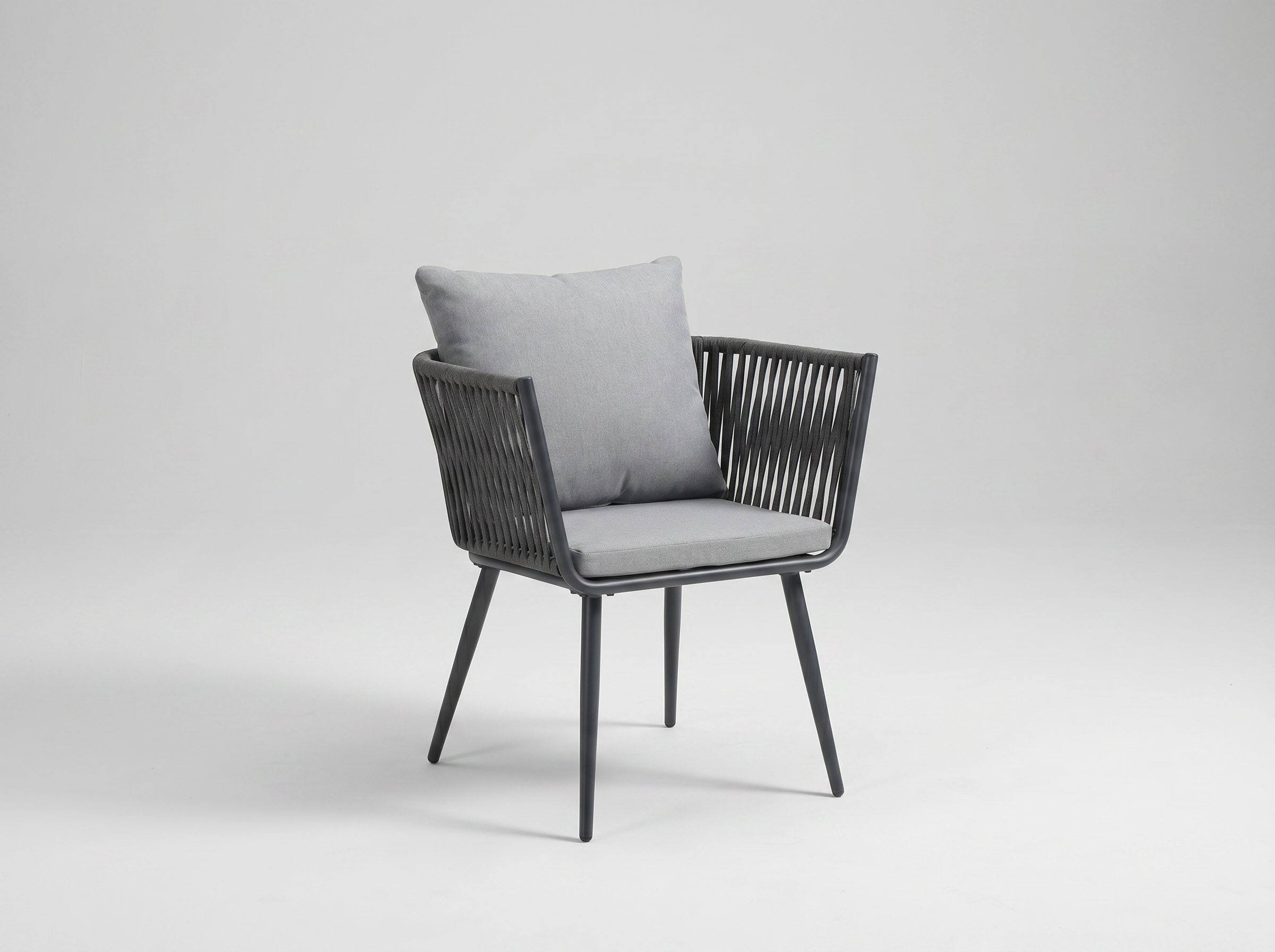 Chaise d'extérieur Siena avec cadre en aluminium pour l'extérieur Fauteuil anthracite