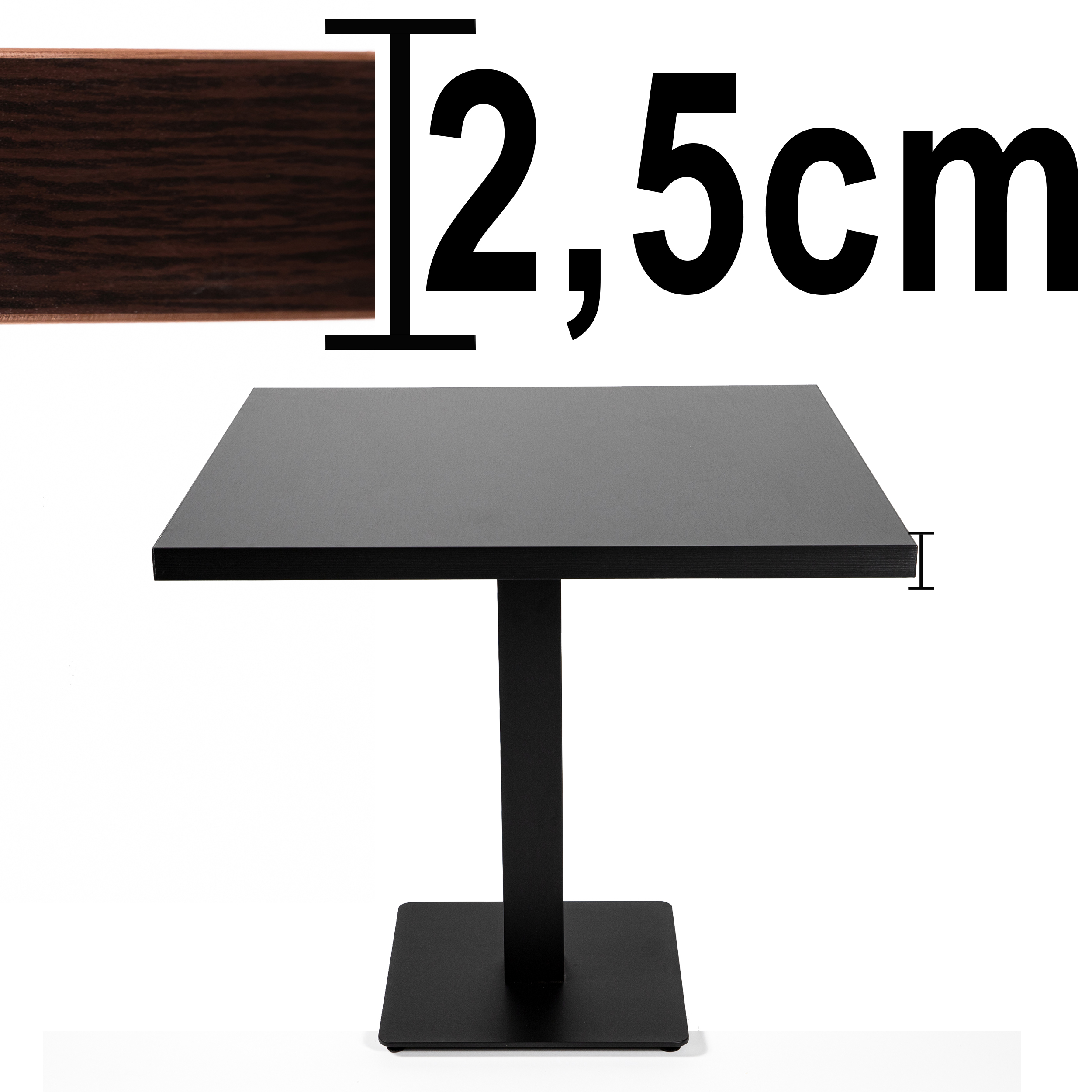 Tisch Milano 80x80cm Restauranttisch Bistrotisch Gastrotisch-ING10042M