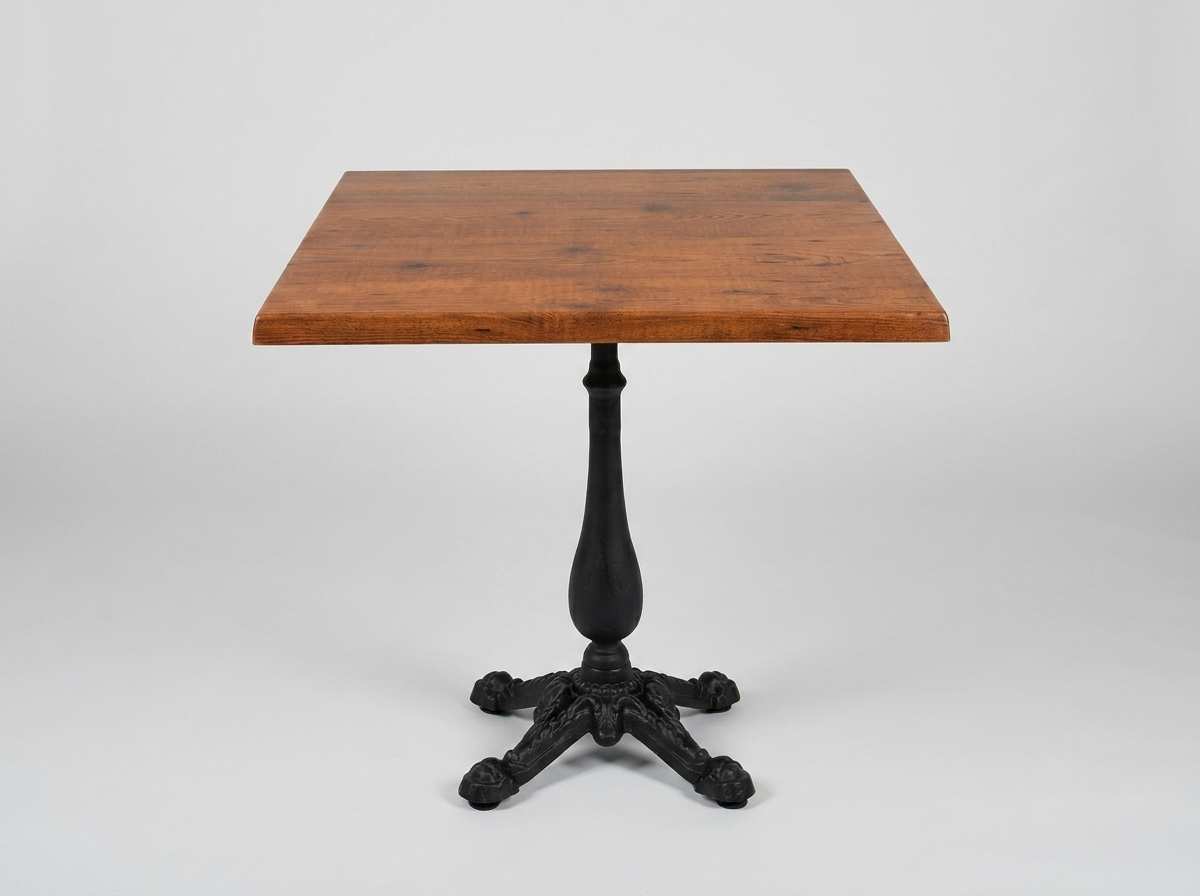 Outdoor Bistro Tisch 70x70cm HPL Hellbraun Retro - Brest