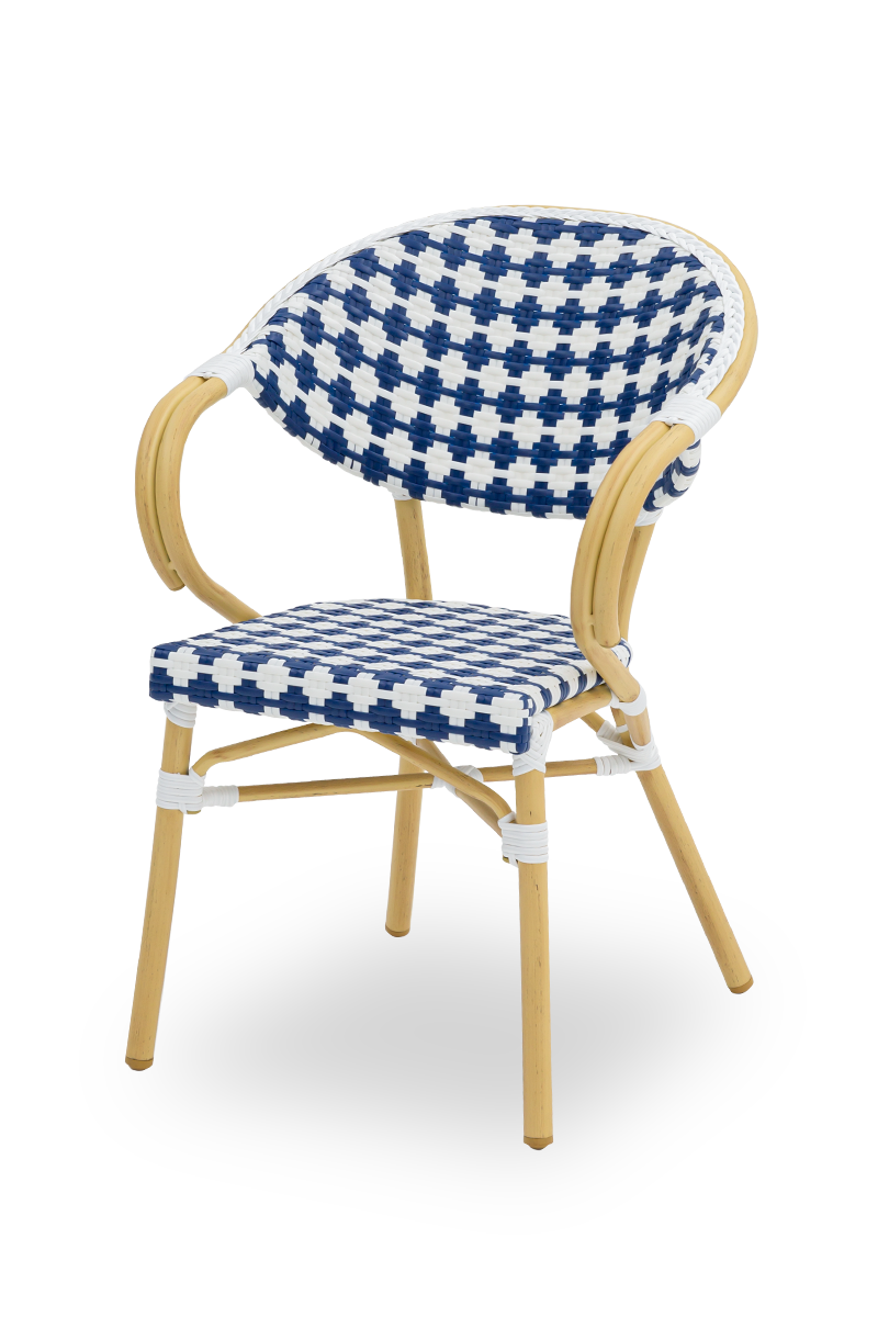 Stuhl Udine in Farbe Blau aus Technorattan Outdoor-ING10888 Stuhl Udine in Farbe Blau aus Technorattan Outdoor-ING10888