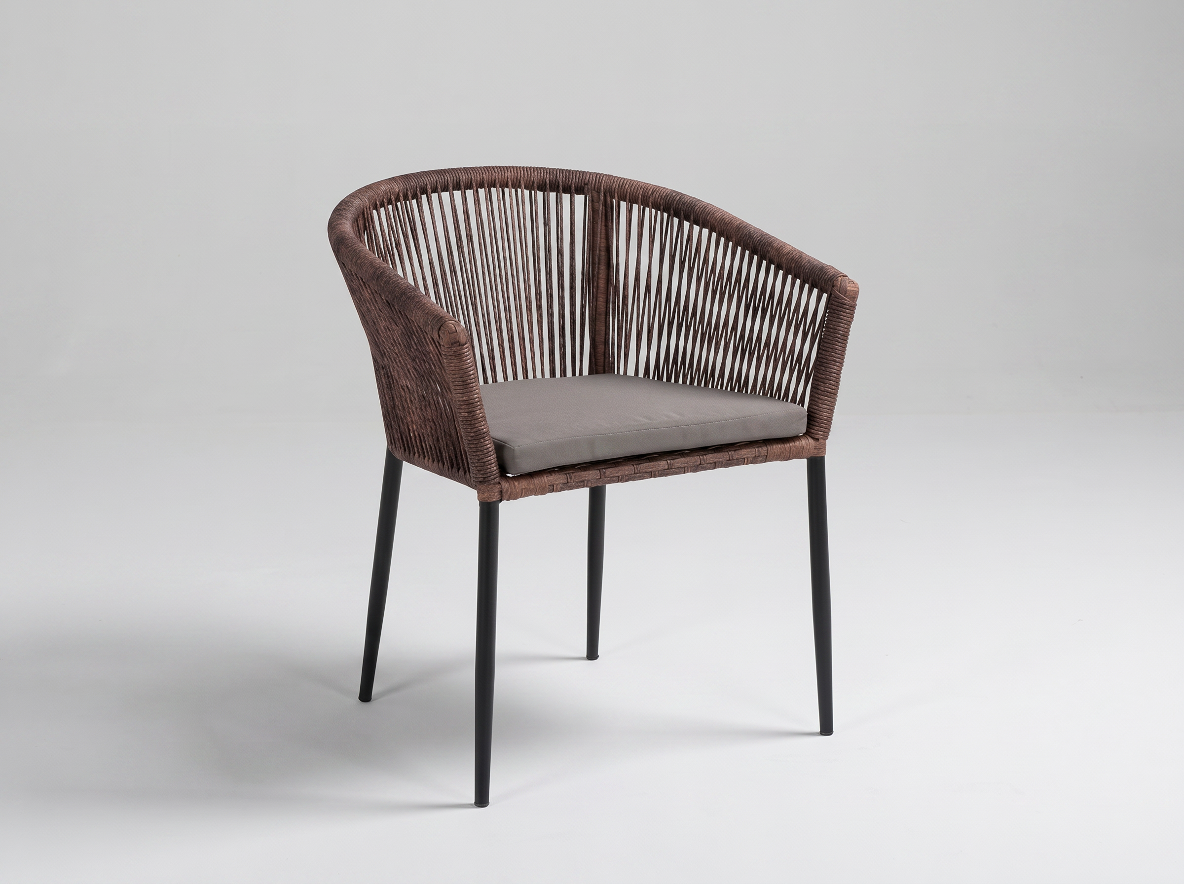 Chaise d'extérieur Siena avec cadre en aluminium pour l'extérieur Fauteuil anthracite