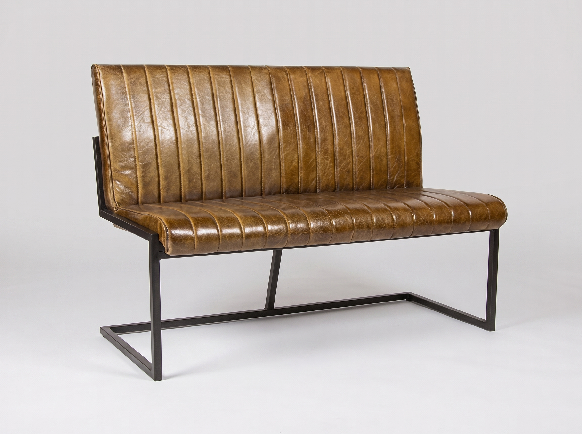Gastrobank Cognac Braun Old English cuir véritable