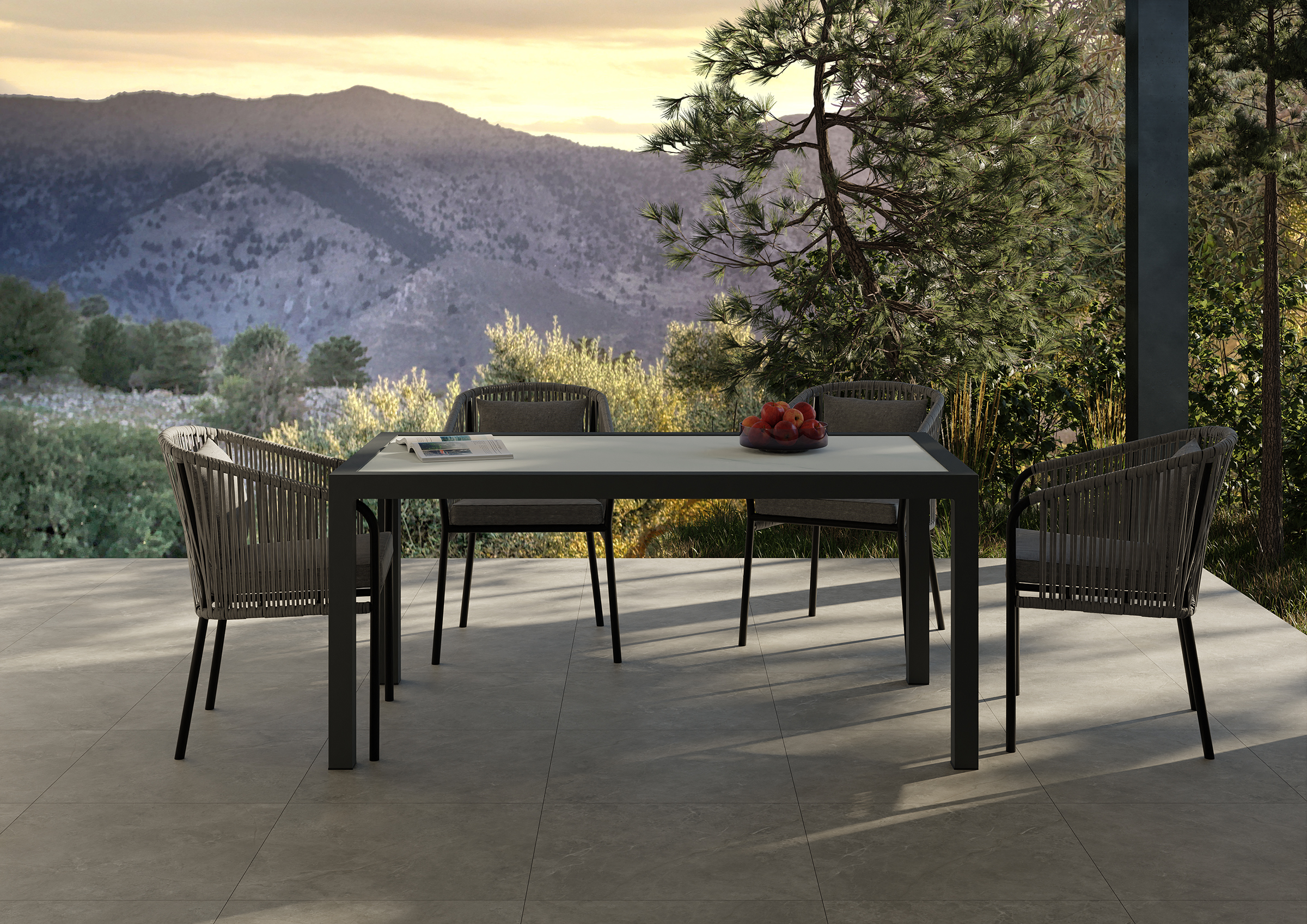 Table de restaurant Catania Marron Aspect marbre 120x80cm Table de bistrot Table de restaurant Catania Marron Aspect marbre 120x80cm Table de bistrot