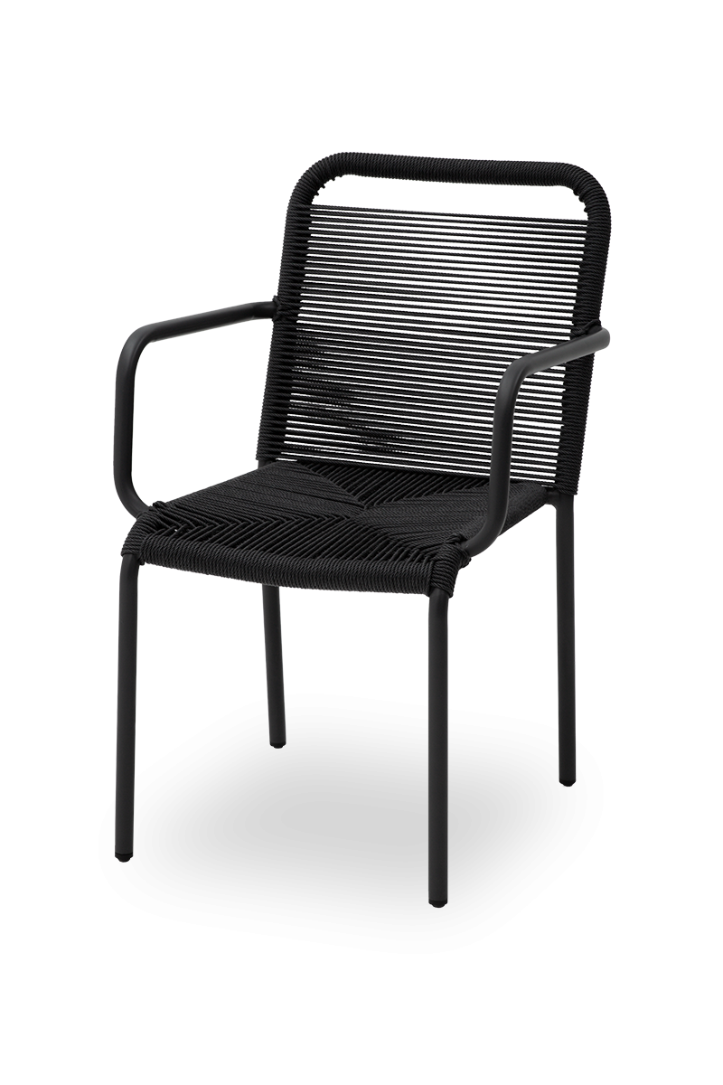 Outdoor Stuhl Maniago in Anthrazit mit Armlehne-ING10894