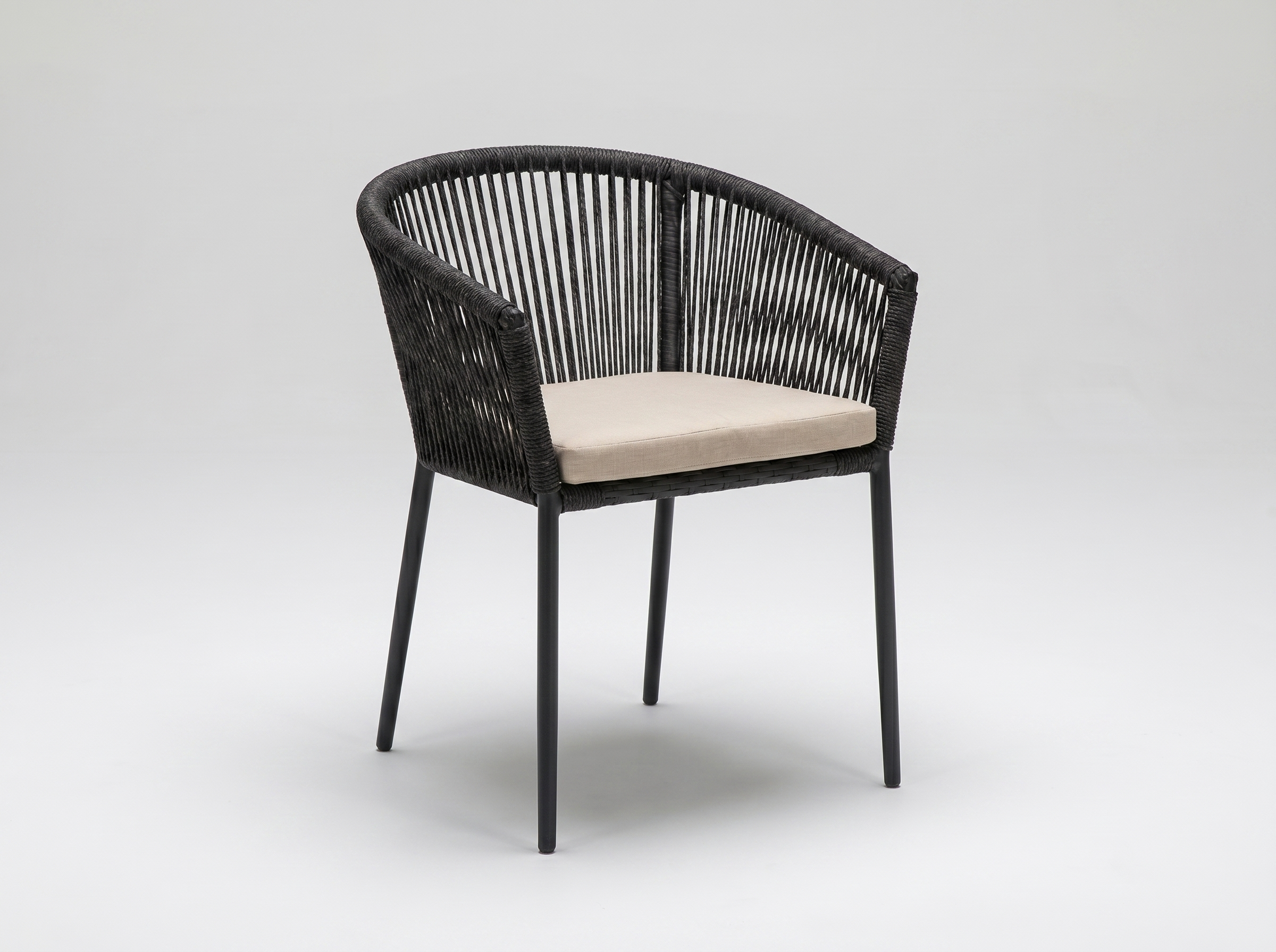 Chaise d'extérieur Siena avec cadre en aluminium pour l'extérieur Fauteuil anthracite