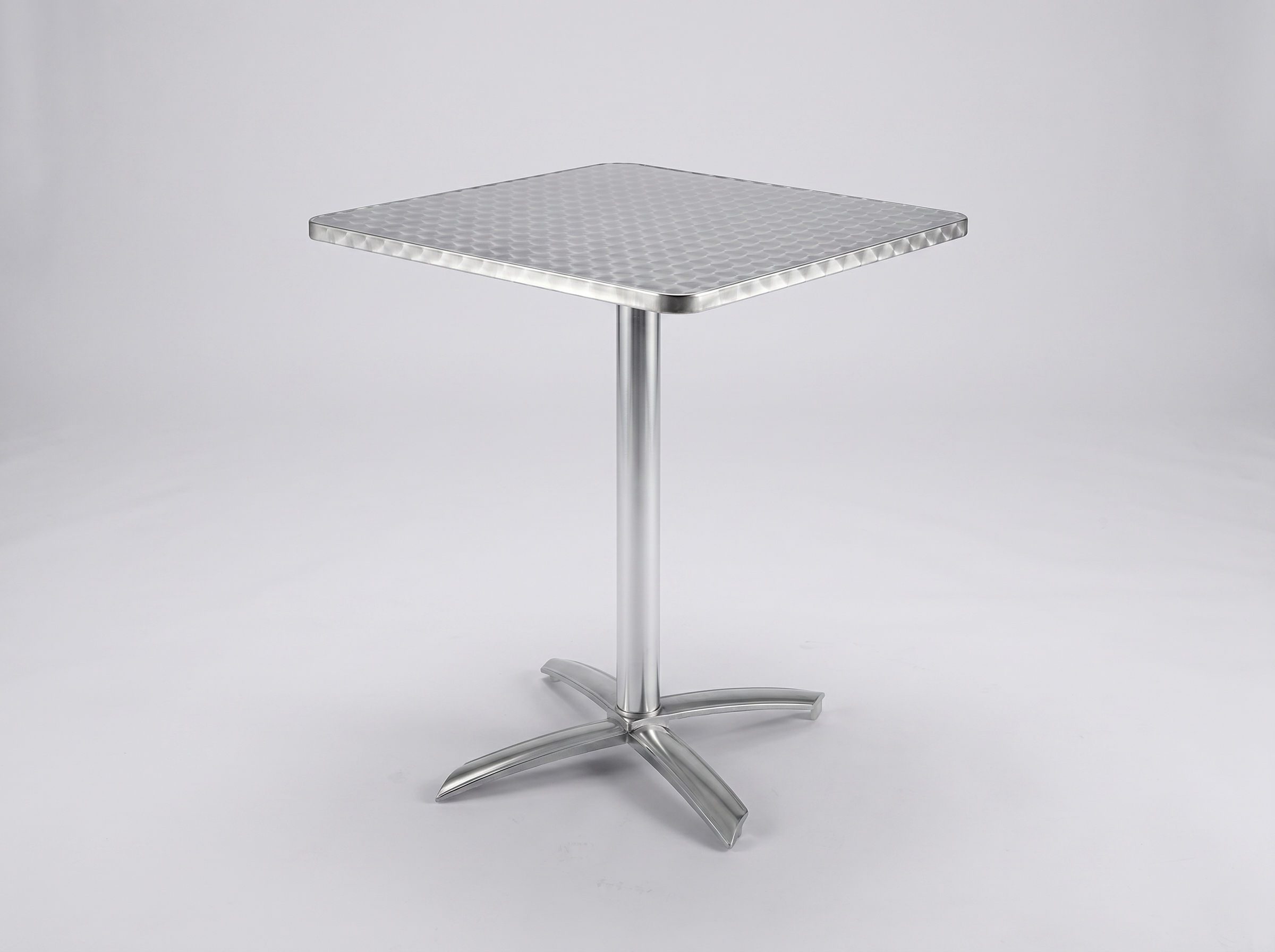 Table d'extérieur Lumi 70x70cm extérieur aluminium et acier inoxydable