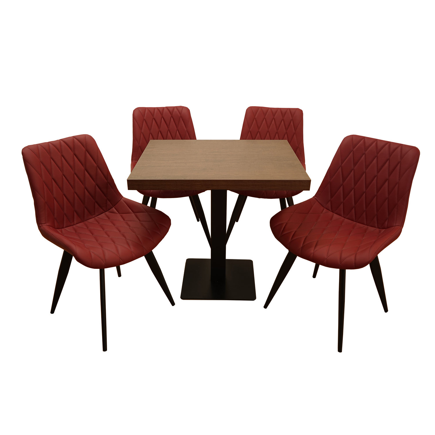 1+4 Garnitur 80x80cm Scarlet weinrot Restaurant Stühle Hotel Bistro Tische-SW10304 1+4 Garnitur 80x80cm Scarlet weinrot Restaurant Stühle Hotel Bistro Tische-SW10304
