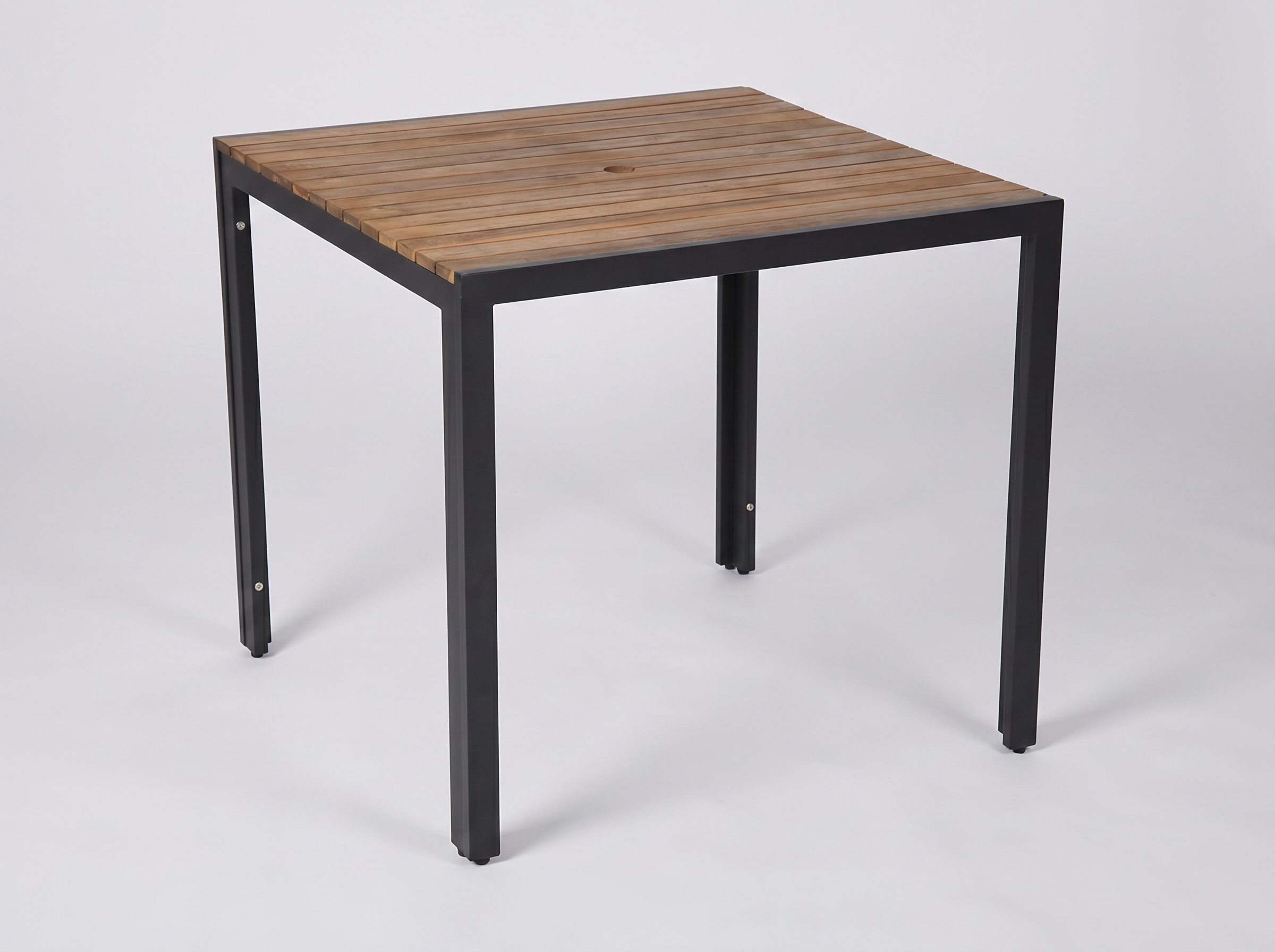 Table d'extérieur Lero Extérieur acier et acacia 80x80