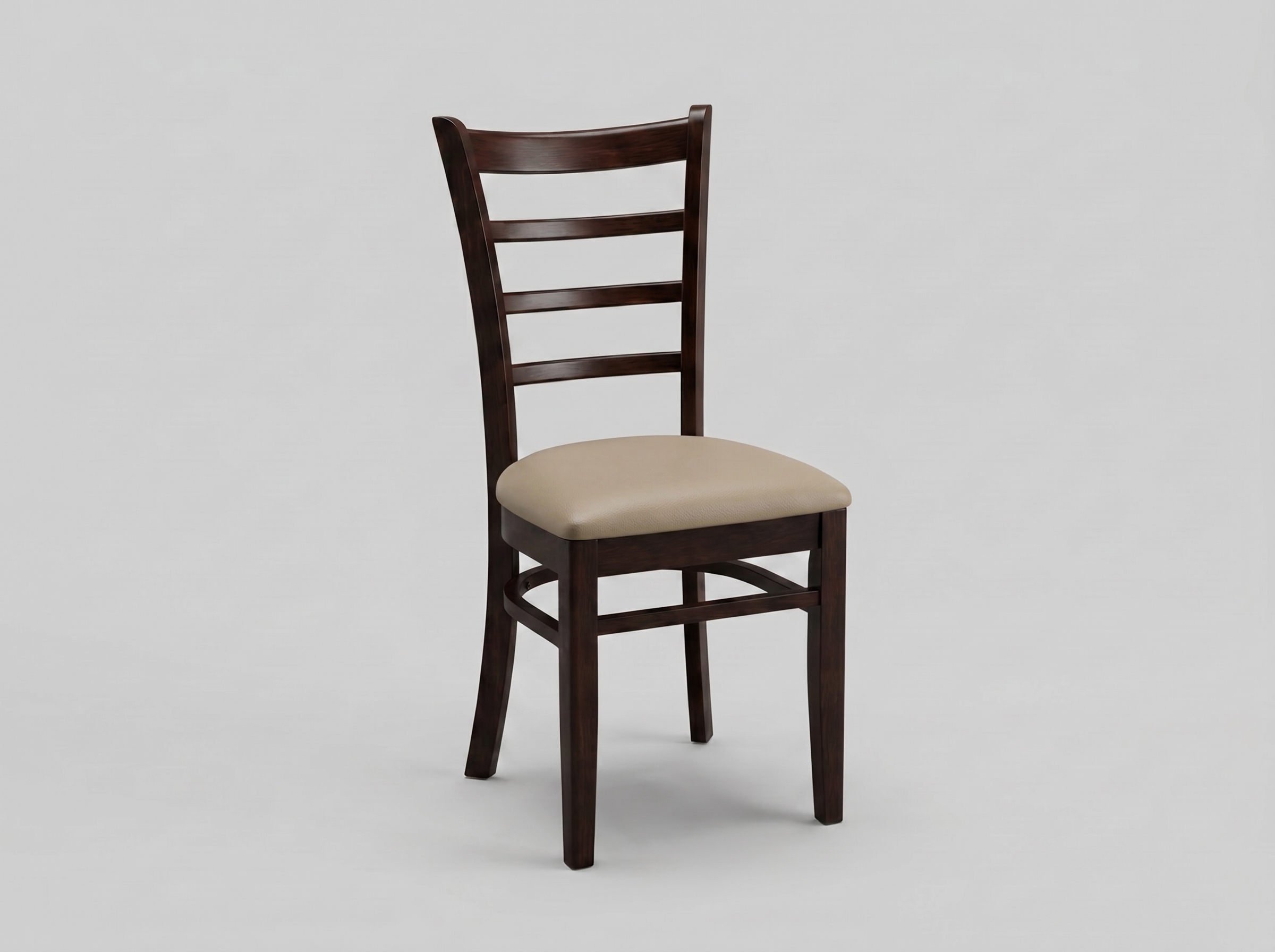 Chaise bistrot de restaurant Lily Gastro similicuir rouge, marron et beige