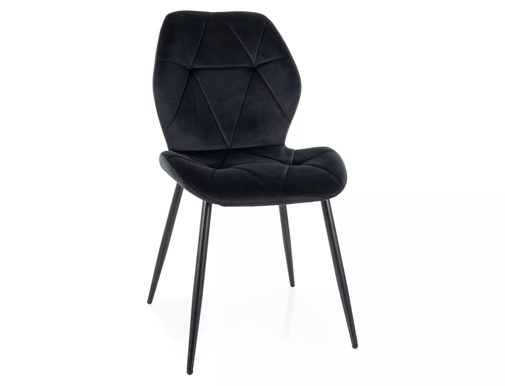 Chaise de restaurant Silva tissu velours noir rembourré Chaise de restaurant Silva tissu velours noir rembourré