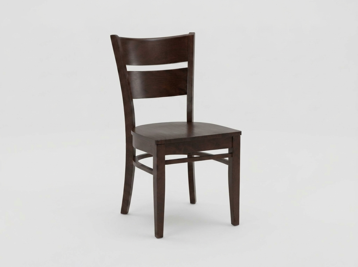 Chaise de bistrot de restaurant en bois massif Grace similicuir Bizon