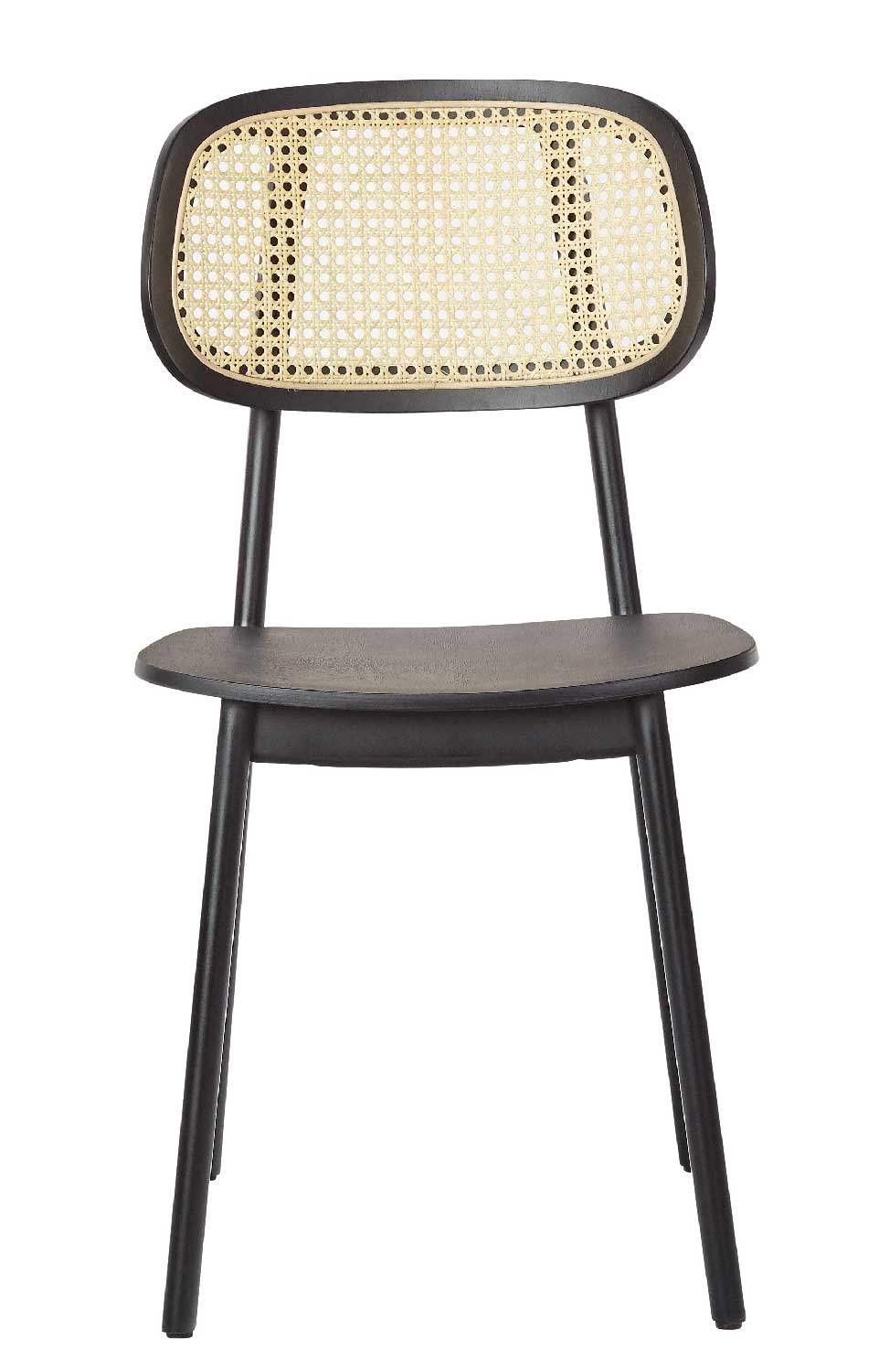 Chaise de restaurant Rotin noir massif Le Cap