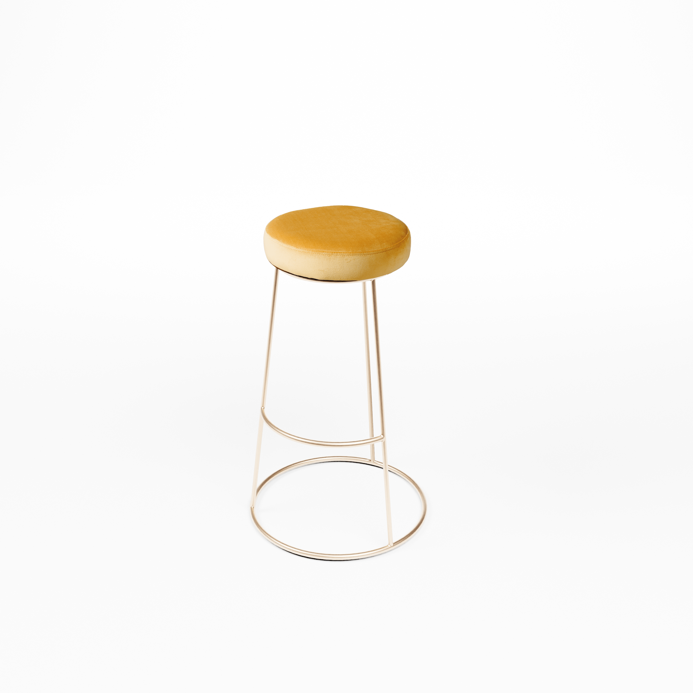 Tabouret de bar Iconic Rose Gold avec assise rembourrée Tabouret de bar Iconic Rose Gold avec assise rembourrée