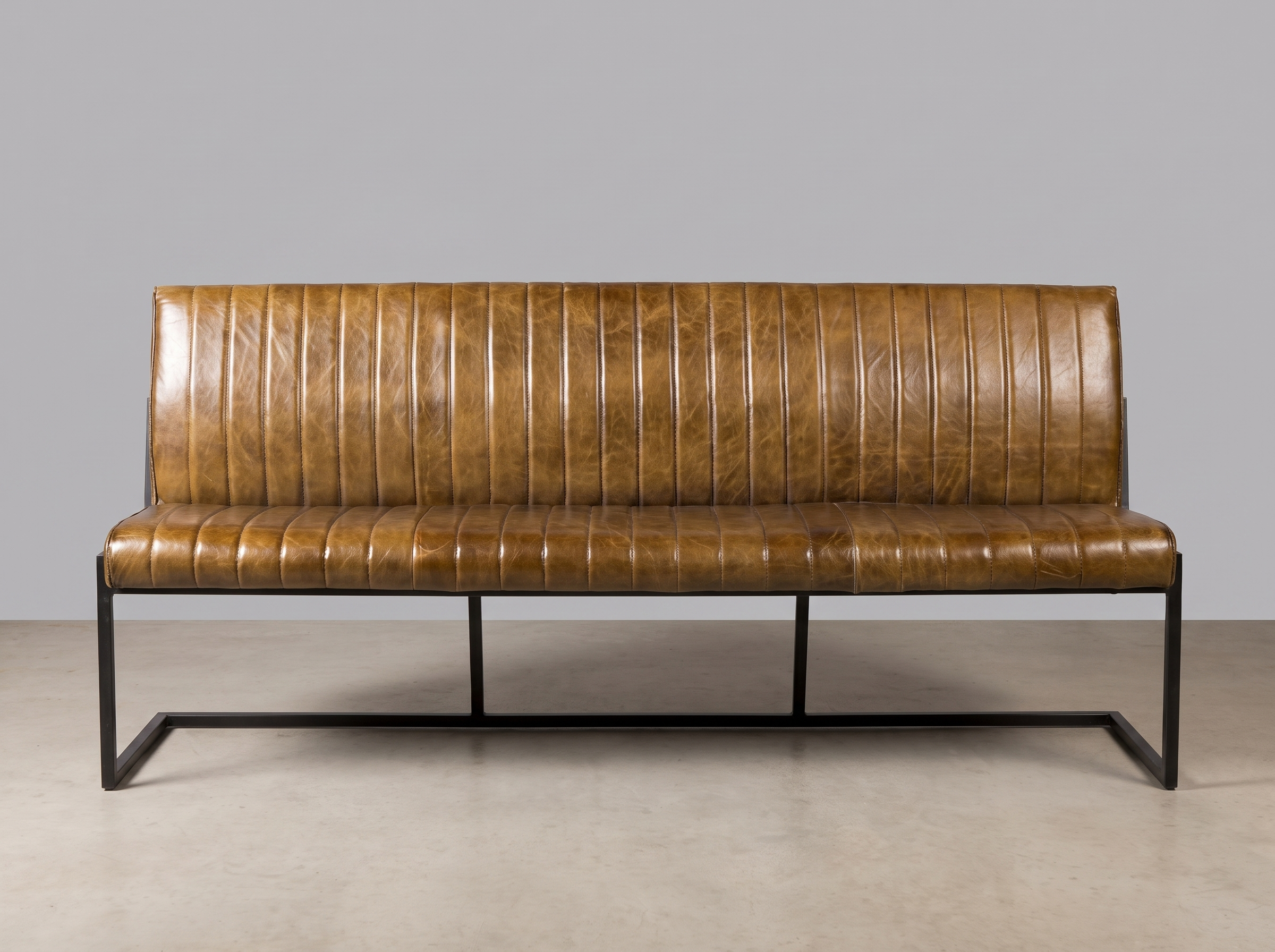 Gastrobank Cognac Braun Old English cuir véritable